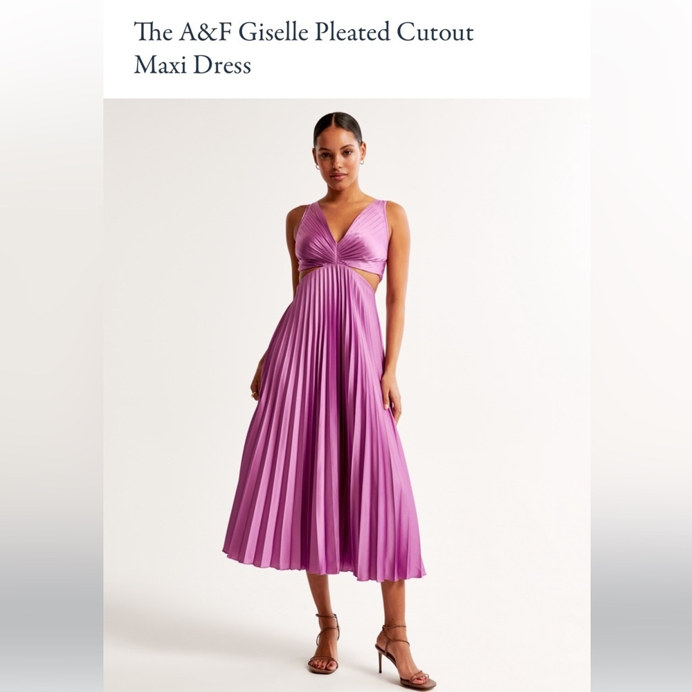 Abercrombie & Fitch Giselle Pleated Cutout Maxi Dress